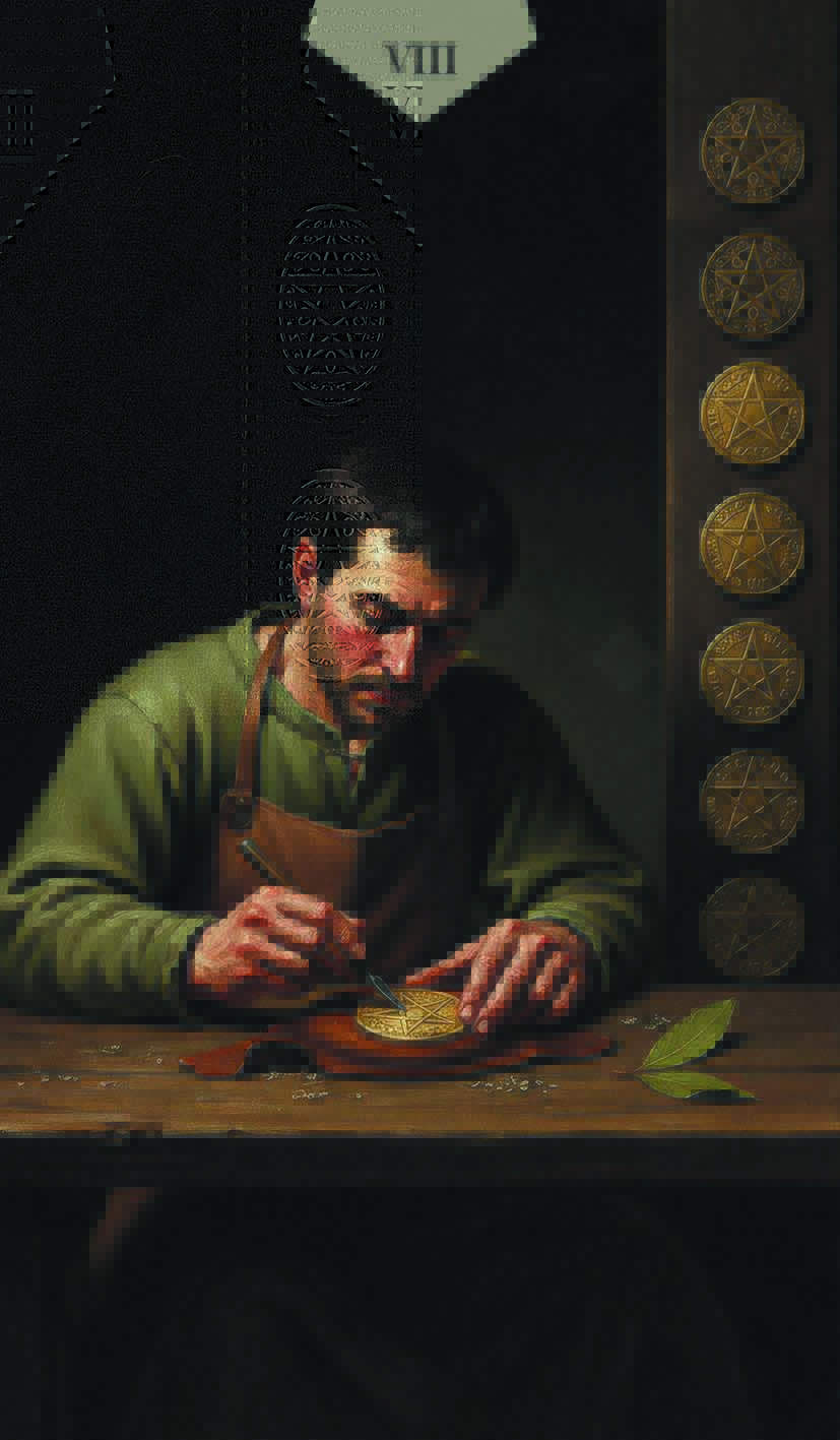 EIGHT OF PENTACLES